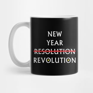 New Year Resolution / Revolution - Typography Design Mug